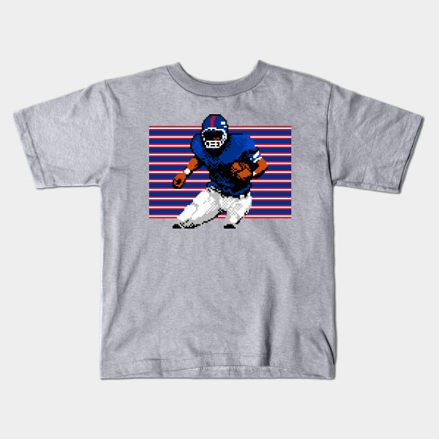 New York Pixel Running Back Kids T-Shirt by The Pixel League